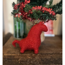 Валянa іграшка-символ 2026 року — Червоний Кінь